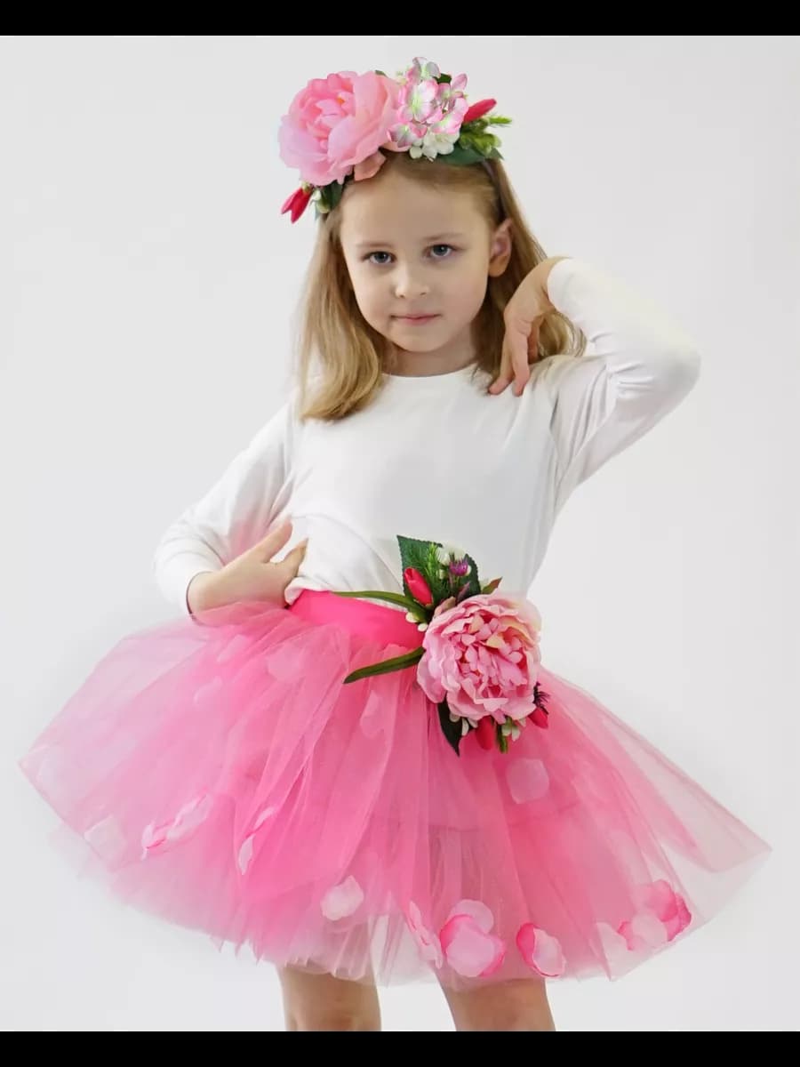 Карнавальный костюм фея розовый цветок