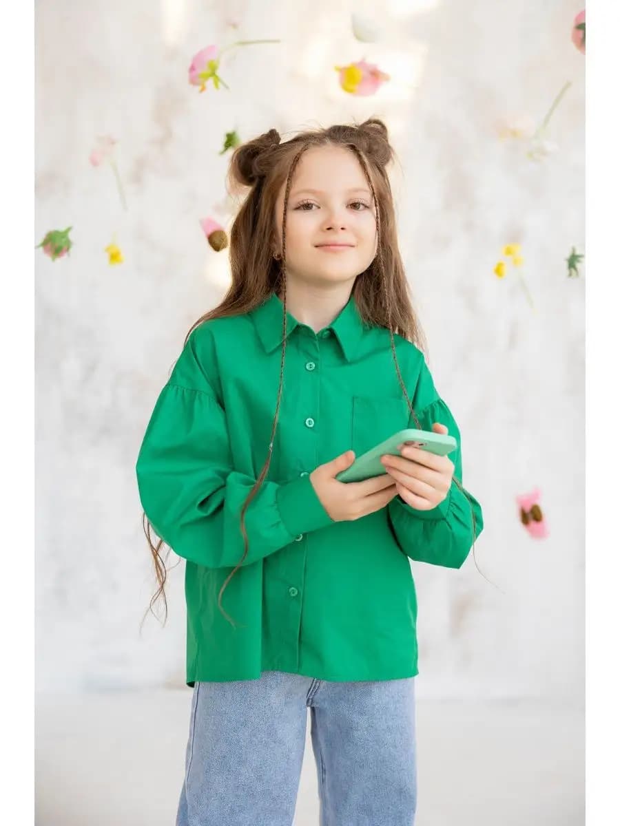 Рубашка оверсайз школьная