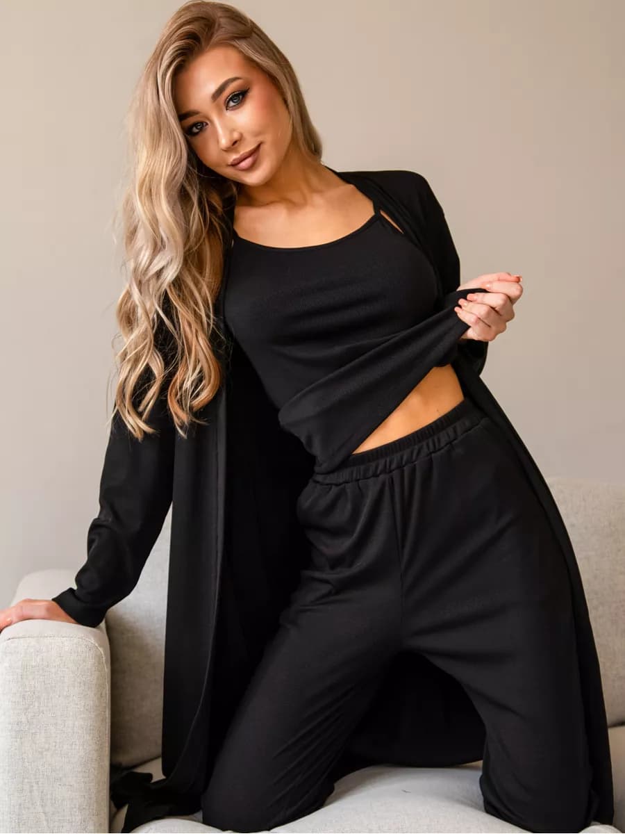 Пижама со штанами и халатом