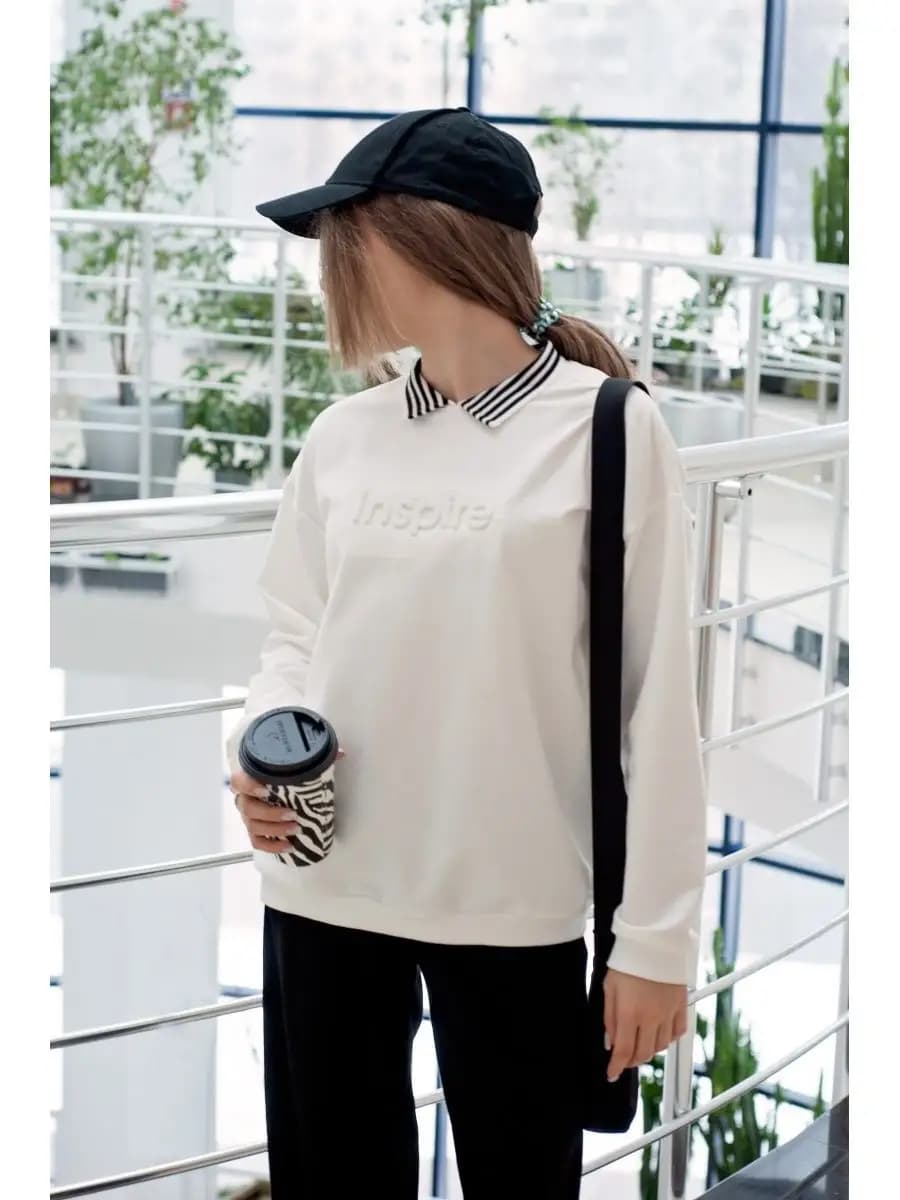 Джемпер оверсайз в школу