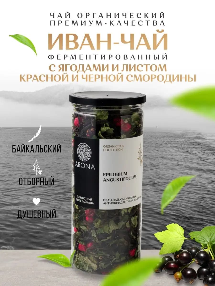 Иван чай со Смородиной и ее листьями