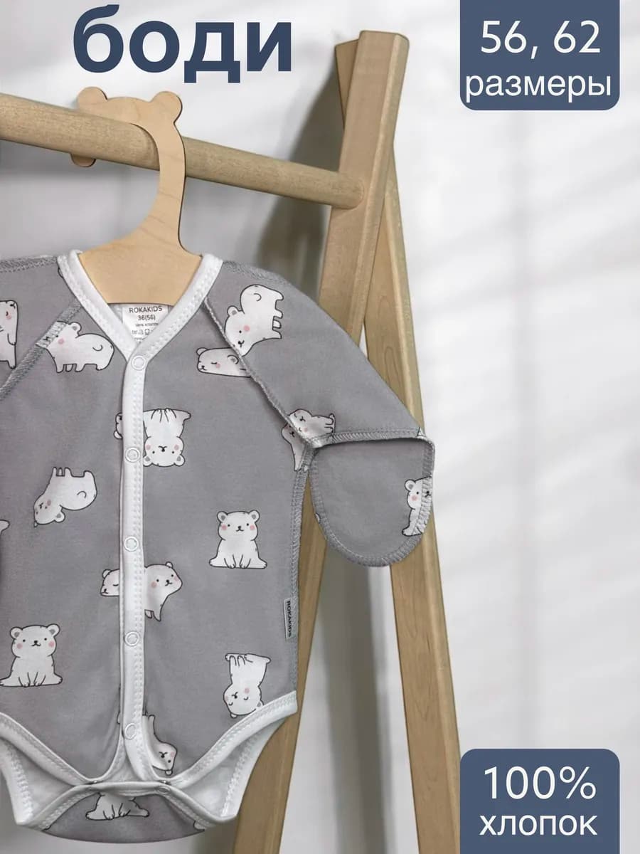 Боди для новорожденных с антицарапками