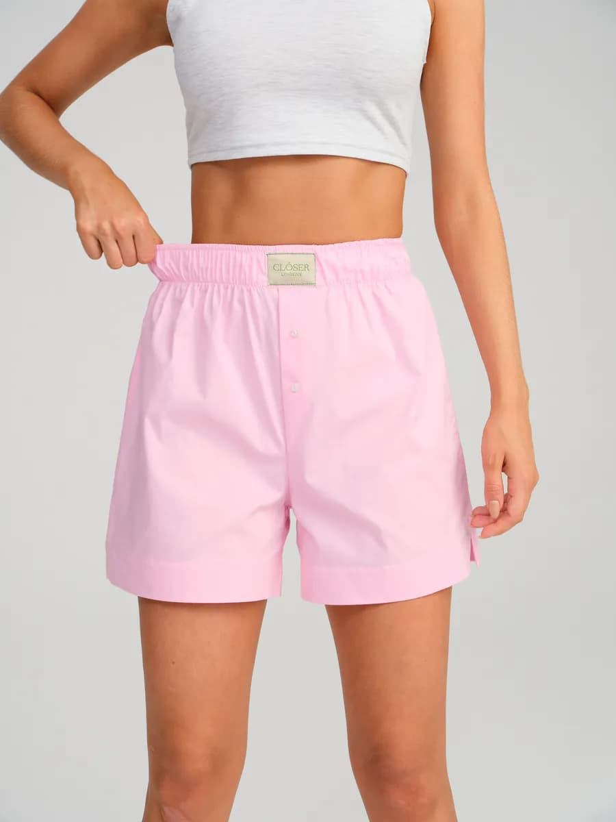 Шорты домашние на резинке пижамные - фото 1