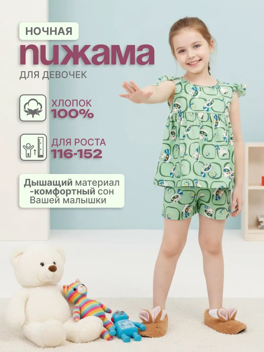 Пижама для девочки с шортами