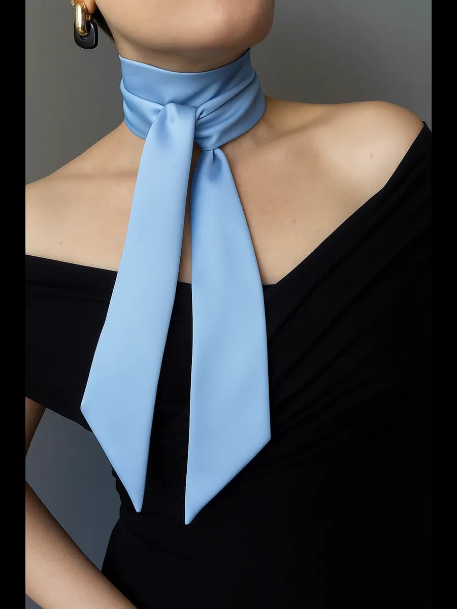 Твилли лента, шарф скинни узкий шелк 1,4м