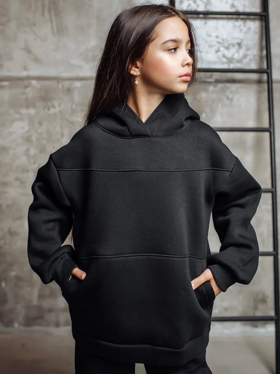 Худи оверсайз с капюшоном и начесом