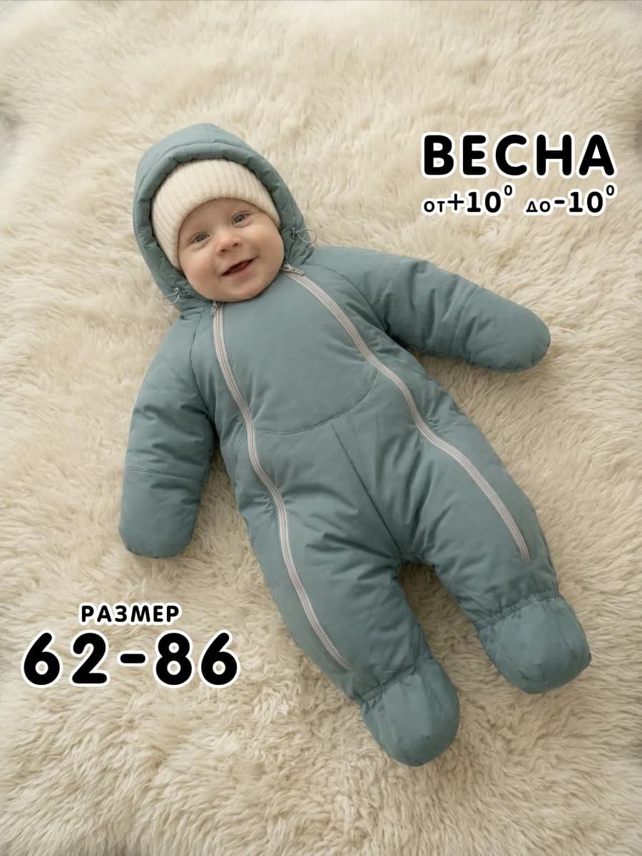 Комбинезон для новорожденных весна-осень