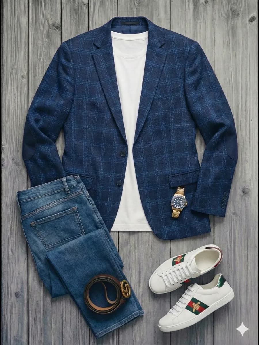 Пиджак классический под джинсы в офис повседневный 60 64