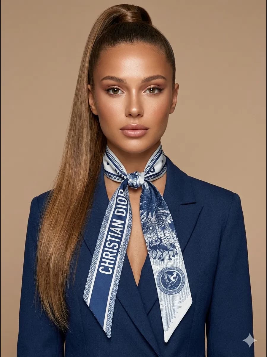 Твилли, повязка на голову, лента, платок, двусторонний принт