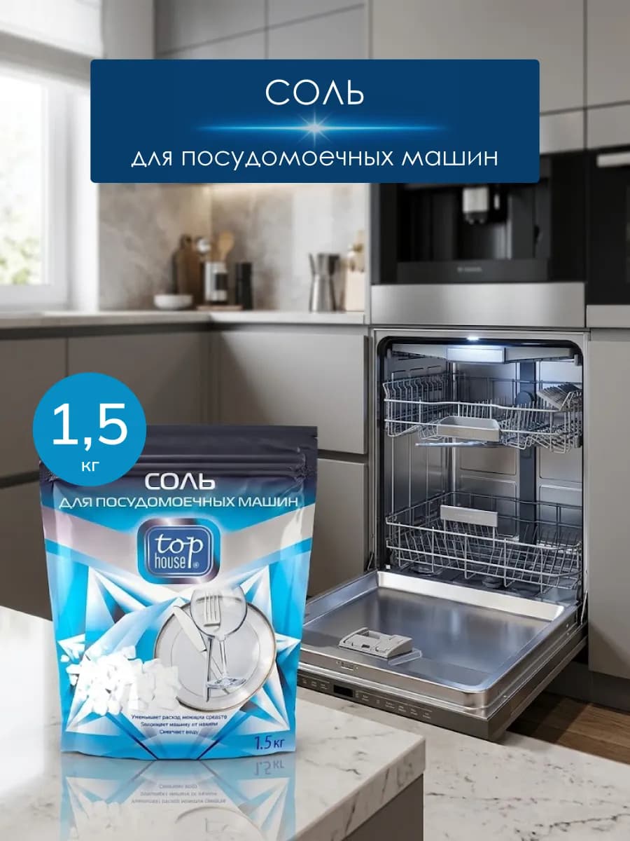 Соль для посудомоечных машин 1,5 кг