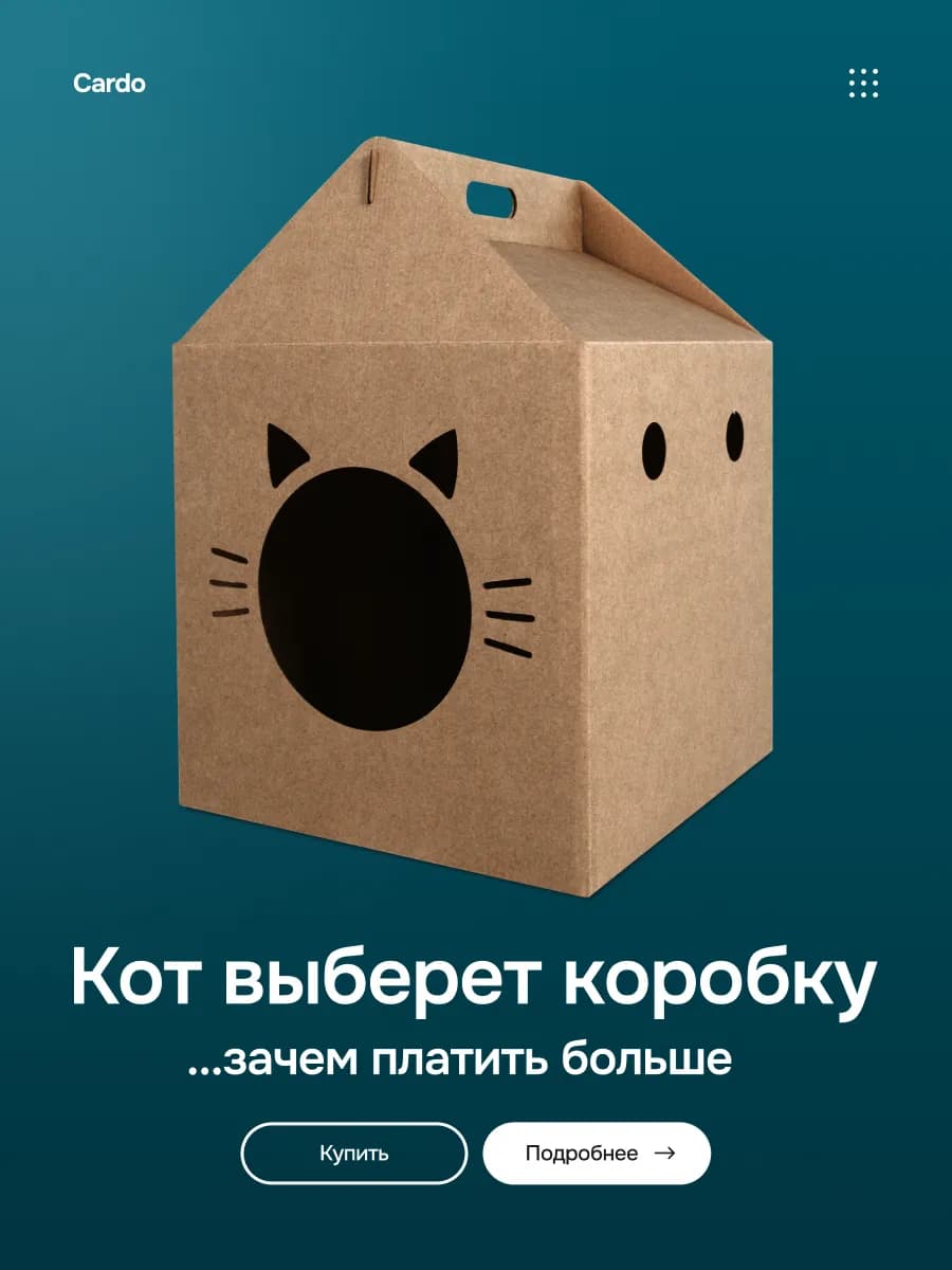 Домик для кошки картонный и лежанка