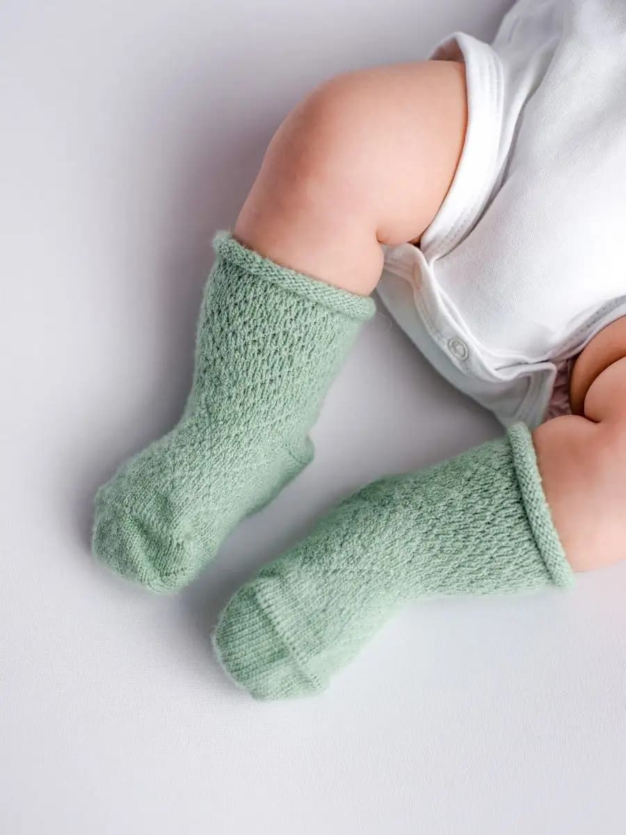 Носки шерстяные для новорожденных без резинки