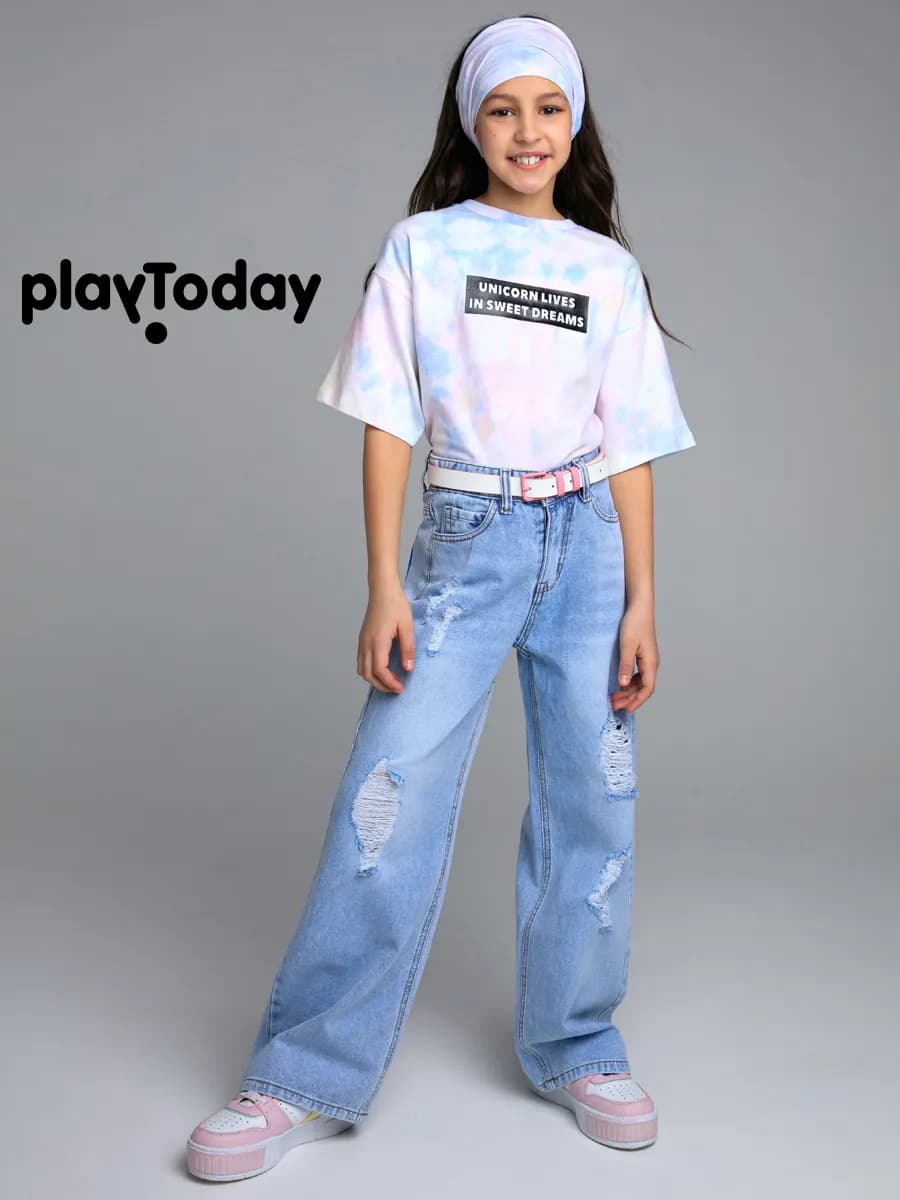 Джинсы широкие для подростка - фото 1