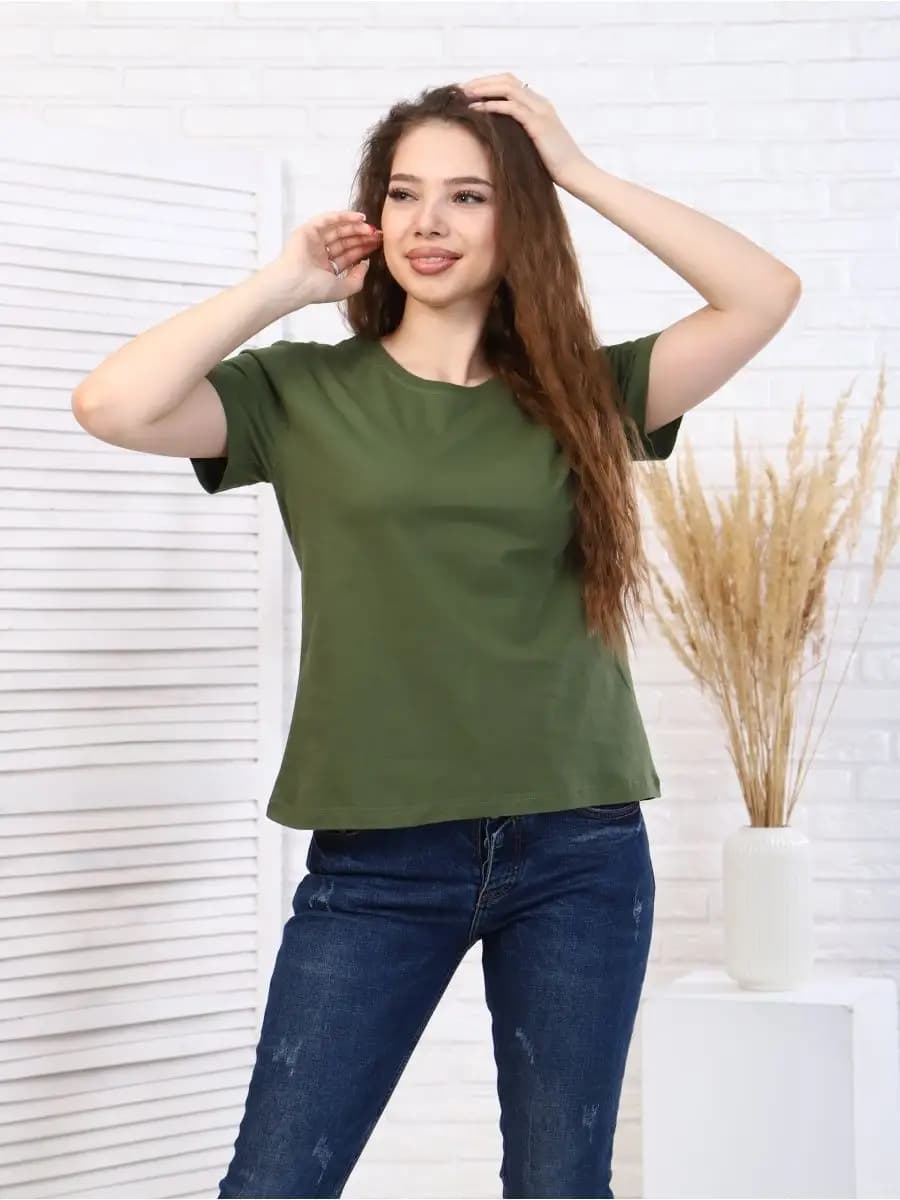 Футболка базовая домашняя больших размеров новогодняя