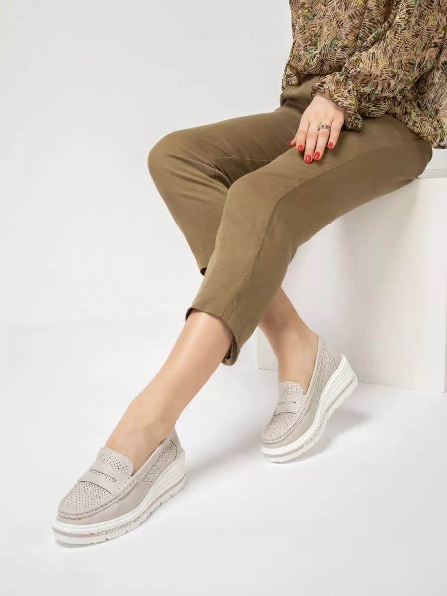 Мокасины женские летние натуральная кожа