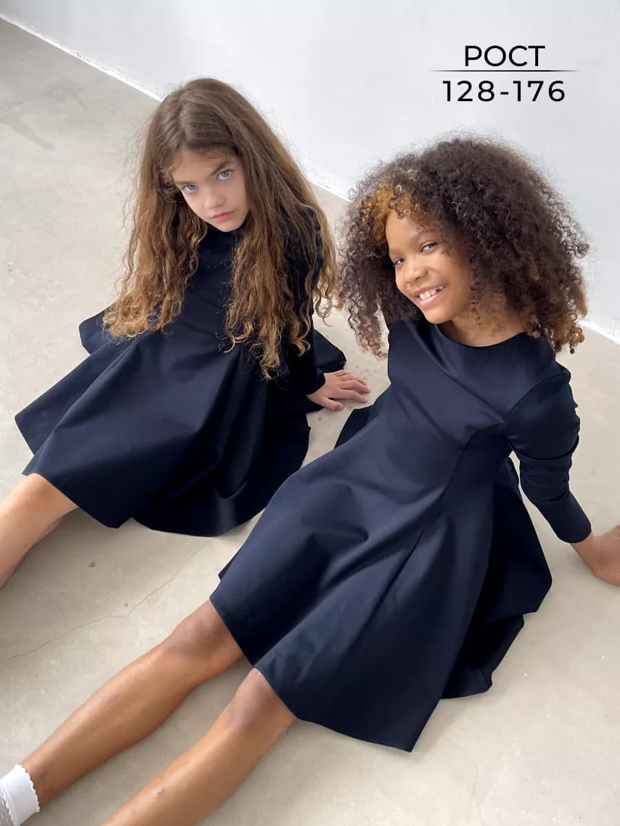 Платье школьное трикотажное