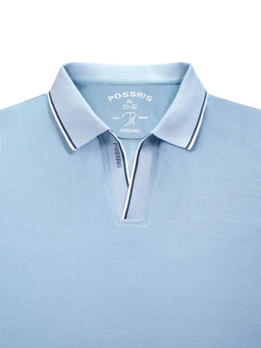 Футболка-поло рубашка с коротким рукавом однотонная