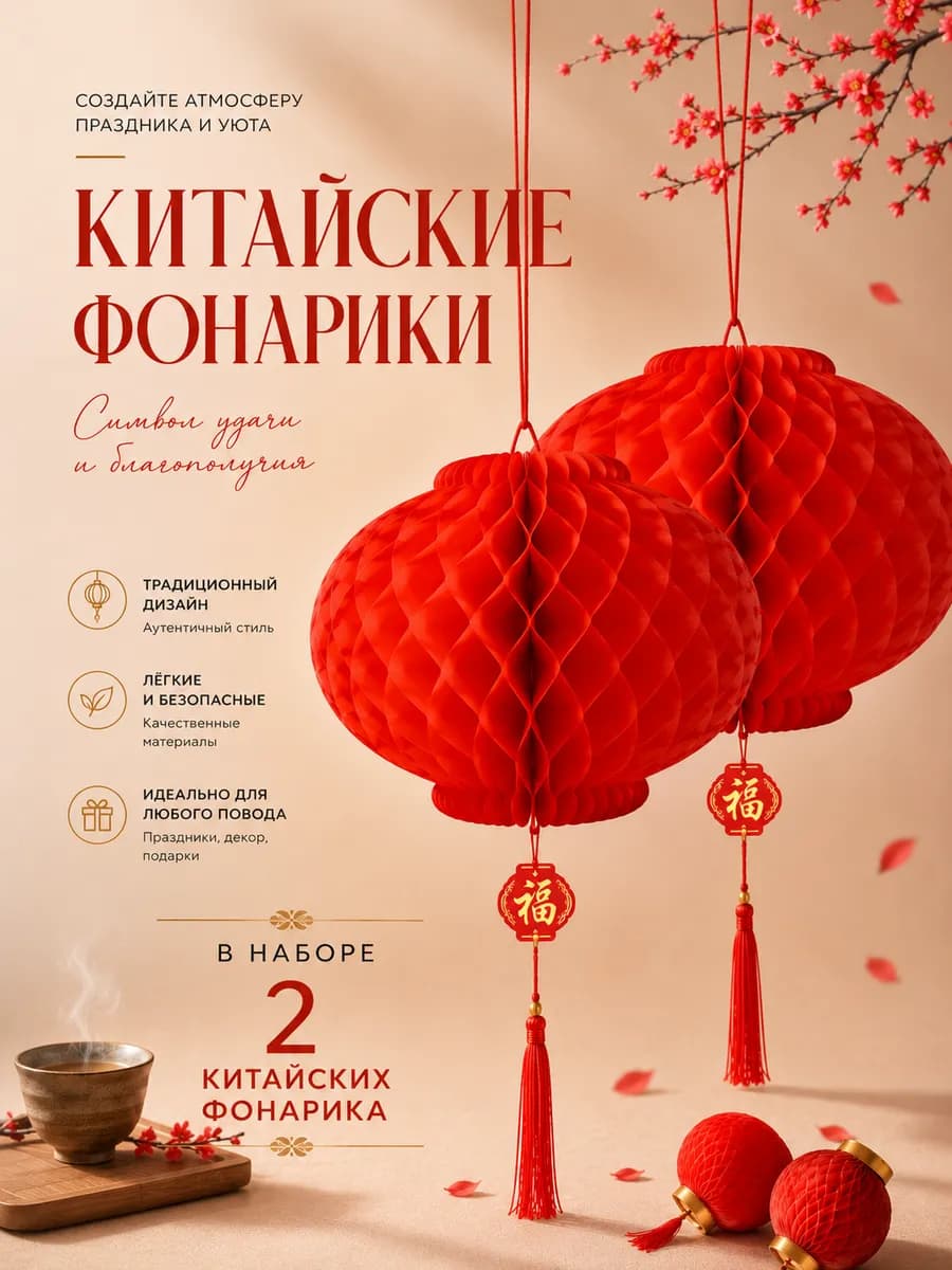 китайский фонарик, китайский Новый год декор
