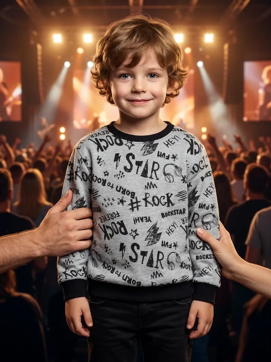 Свитшот с принтом Rock Star
