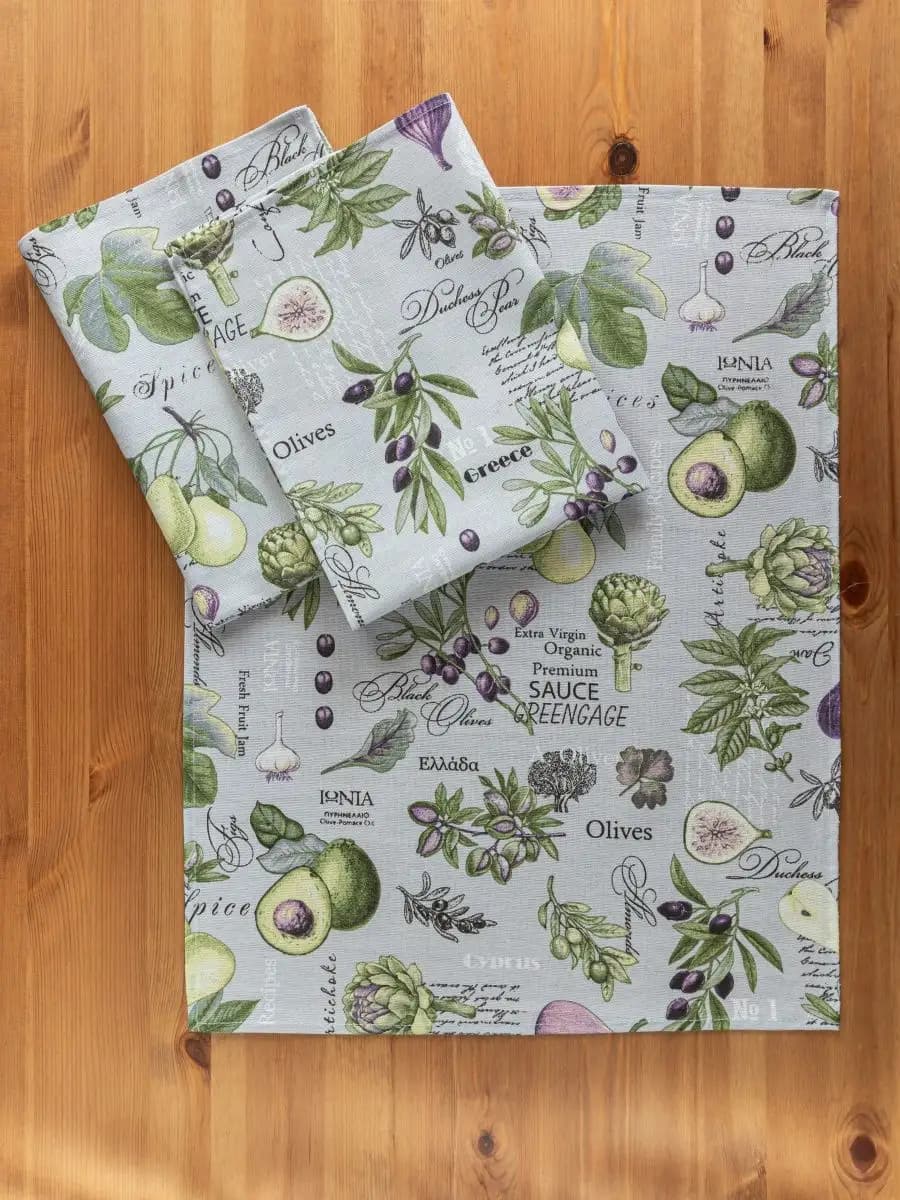 Полотенца кухонные набор 3 шт 60х47 см рогожка