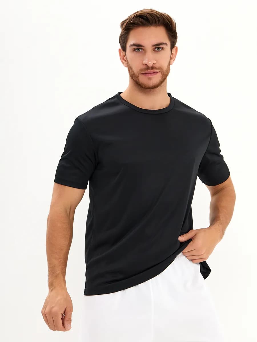 Футболка спортивная однотонная для тренировок