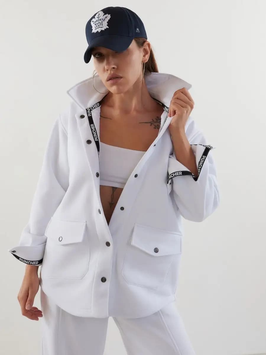 Жакет рубашка оверсайз теплая верхняя одежда куртка осенняя