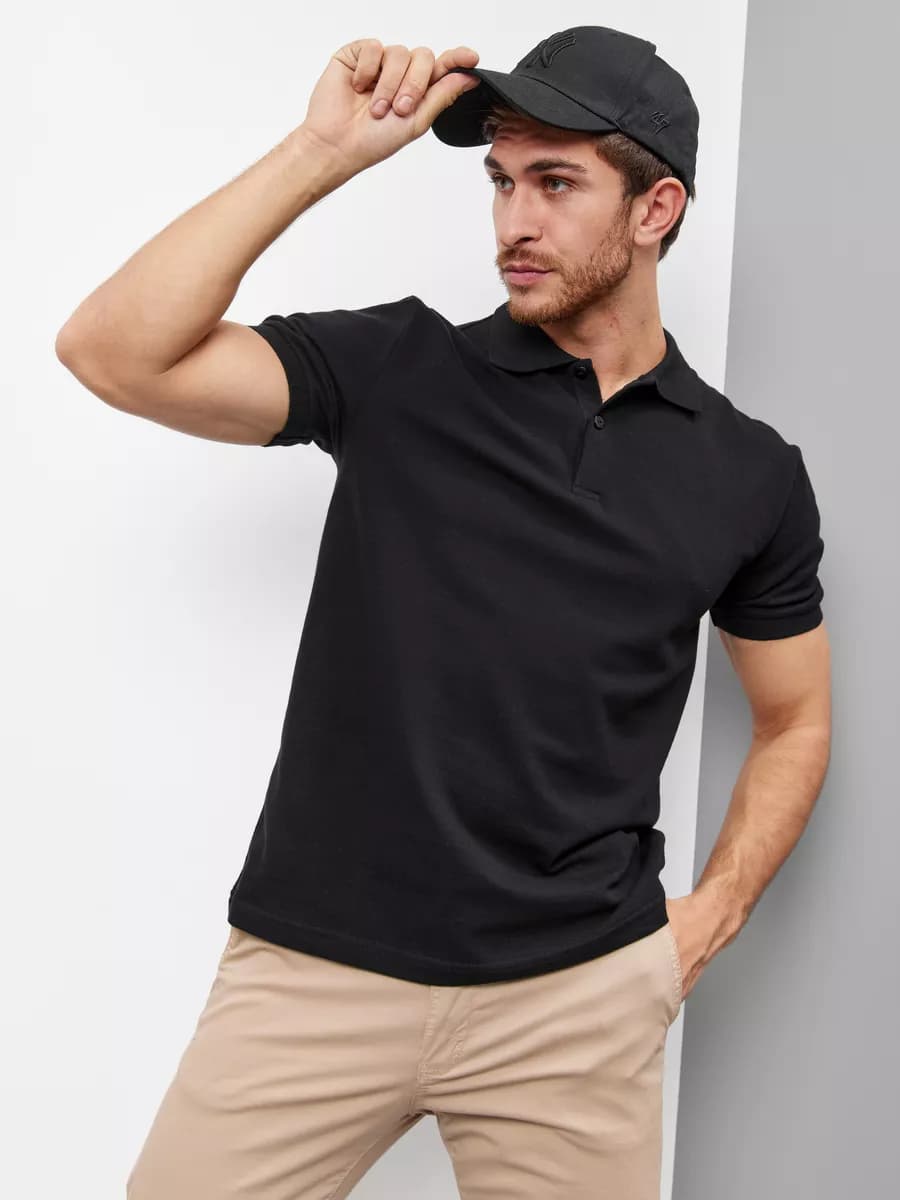 Футболка поло с коротким рукавом - фото 1