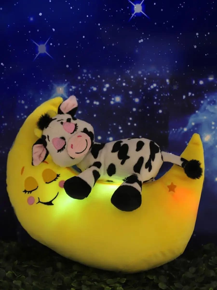 Мягкая интерактивная игрушка ночник Корова