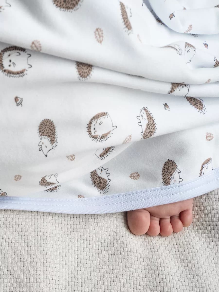 Плед для новорожденных одеяло в кроватку коляску хлопок 100%