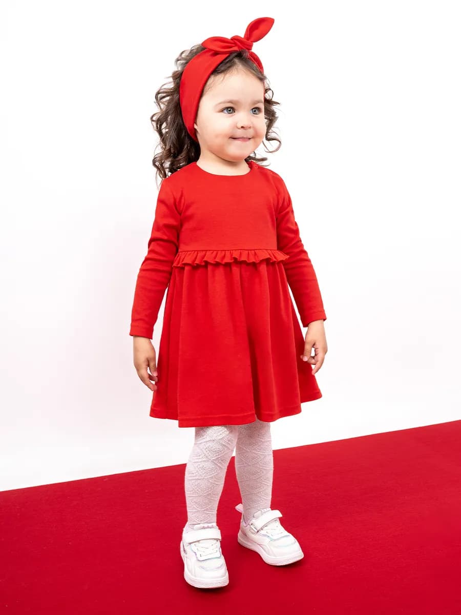 Платье для девочки с длинным рукавом