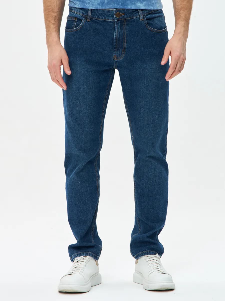 Джинсы классические прямые синие