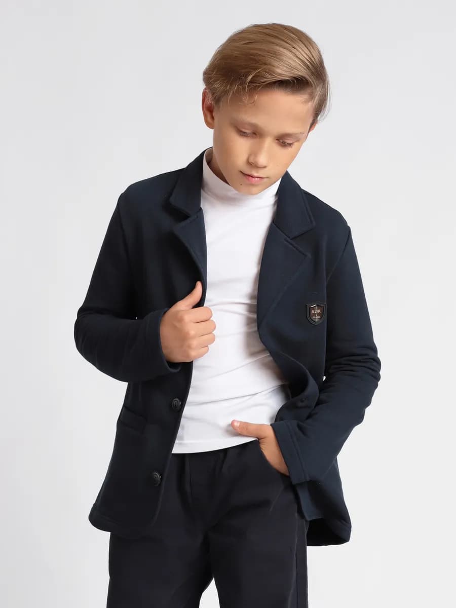 Жакет - кардиган пиджак школьный трикотажный