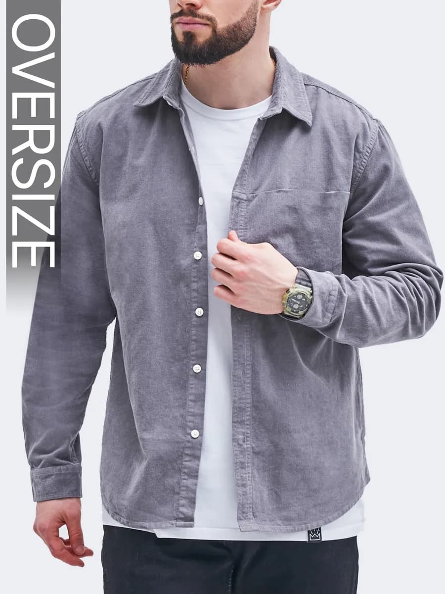 Рубашка вельветовая оверсайз