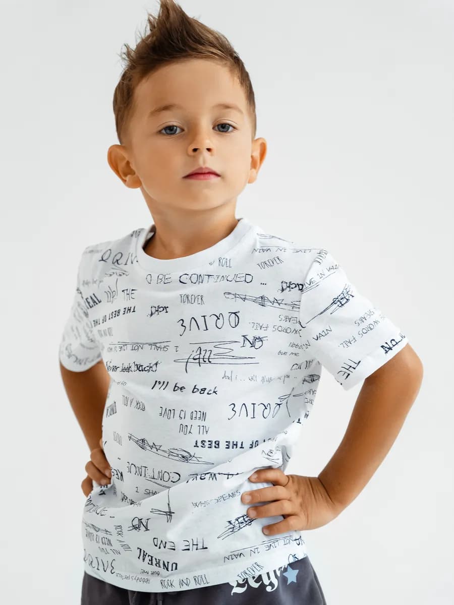 Футболка для мальчика хлопковая с принтом