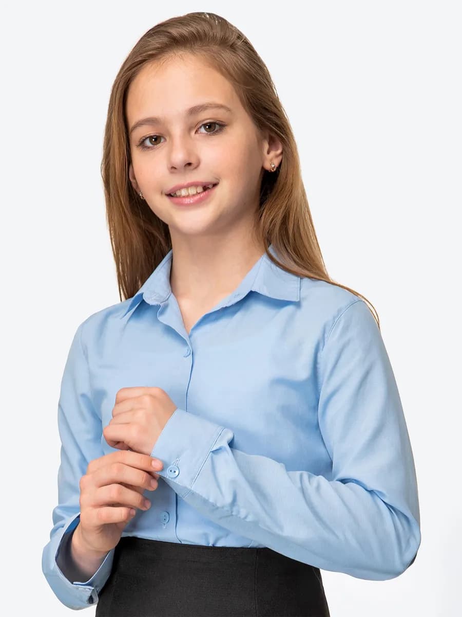 Рубашка школьная с длинным рукавом