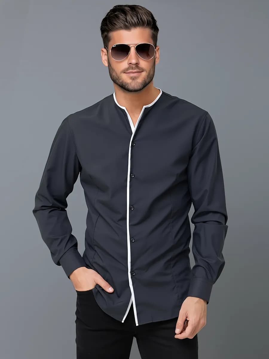 Рубашка с длинным рукавом классическая