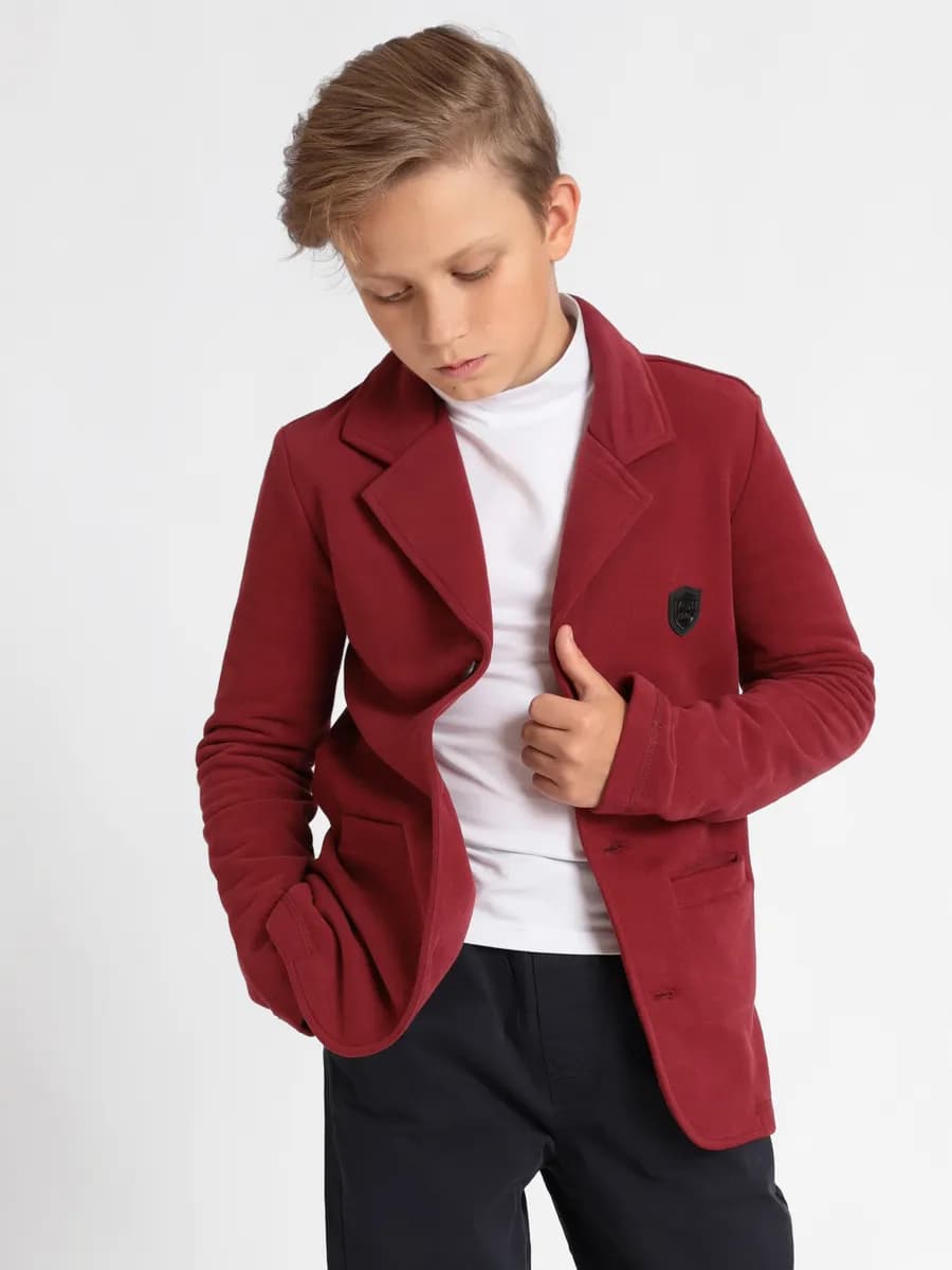 Жакет - кардиган пиджак школьный трикотажный