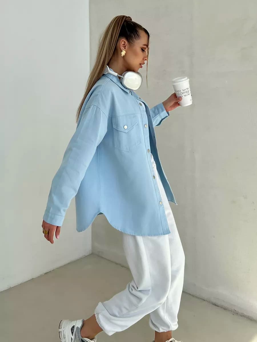 Джинсовая рубашка - фото 1