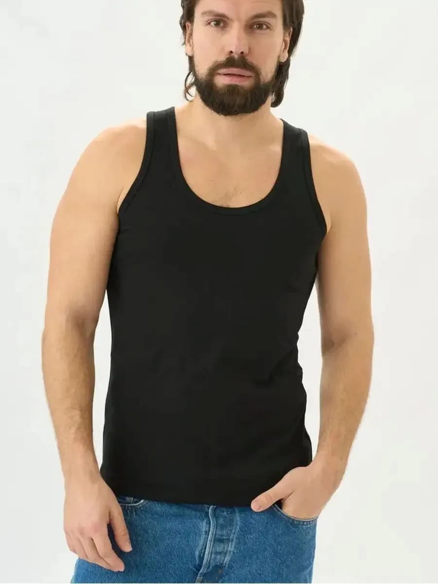 Майка черная хлопок