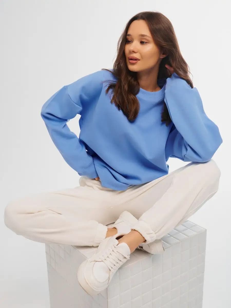 Свитшот оверсайз базовый толстовка