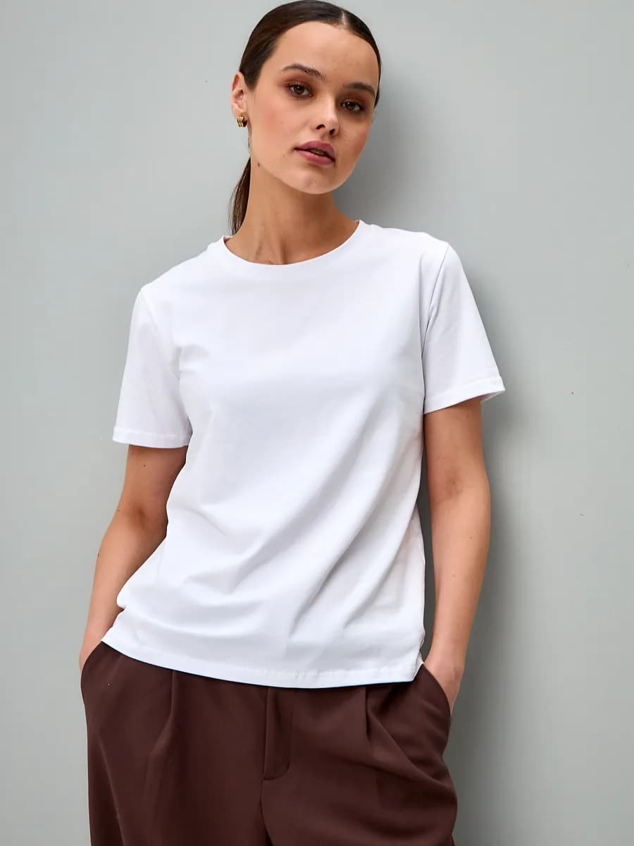 Футболка базовая белая хлопок