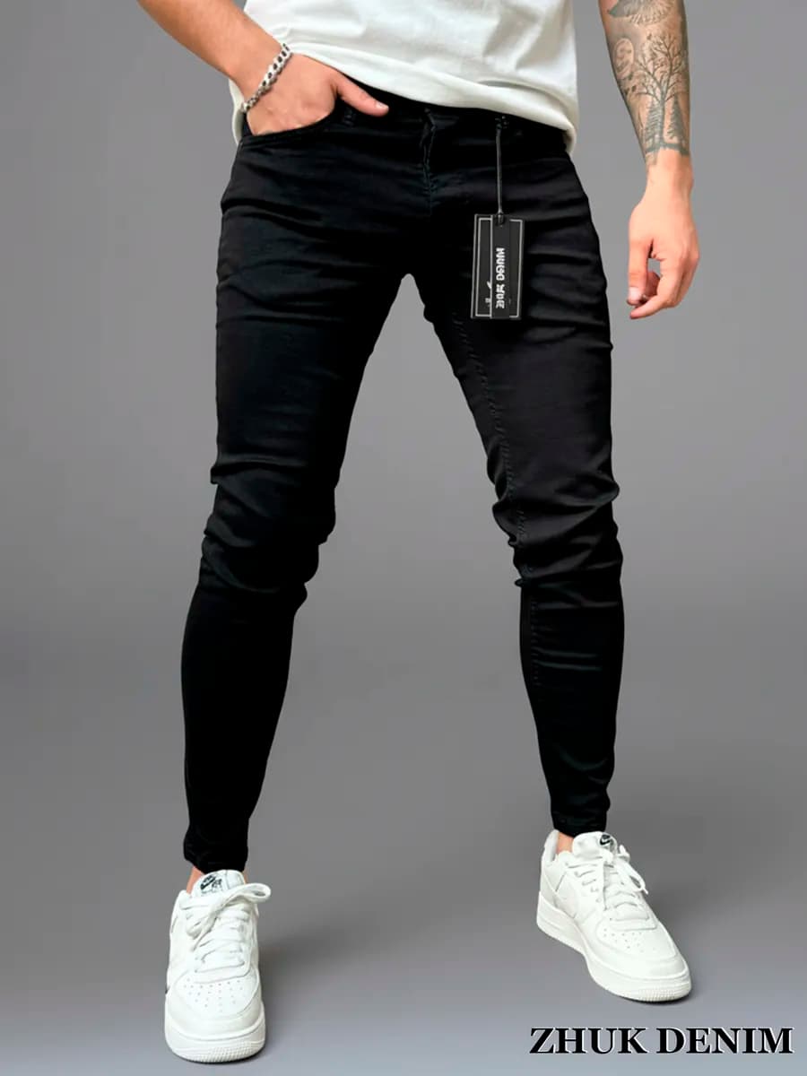 Джинсы зауженные к низу стрейч скинни