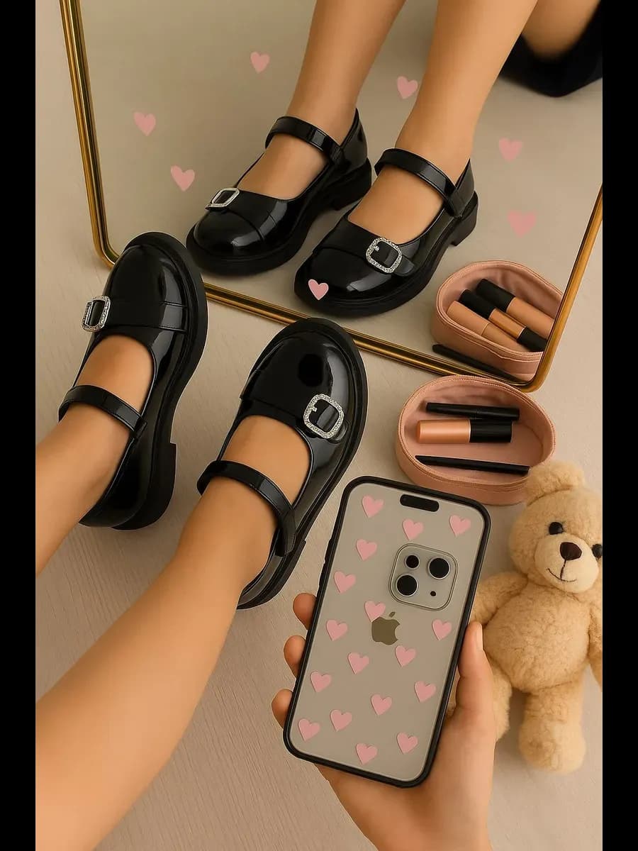 Туфли школьные на липучке