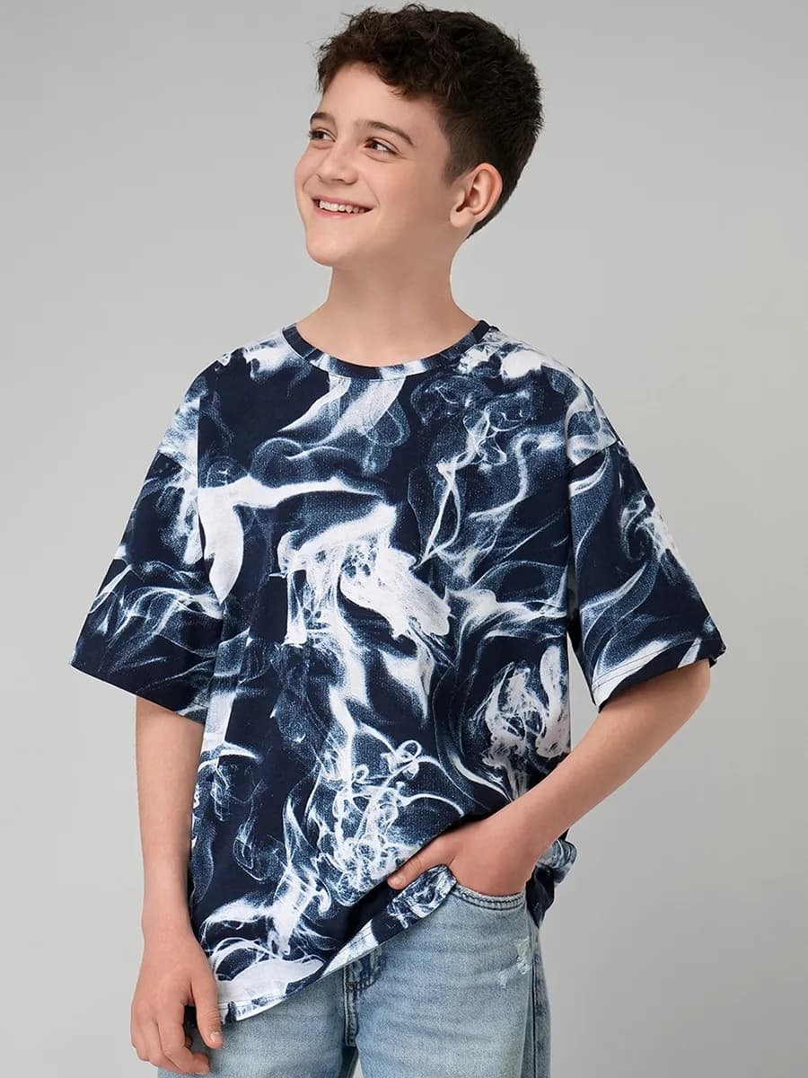 Футболка оверсайз детская с принтом - фото 1