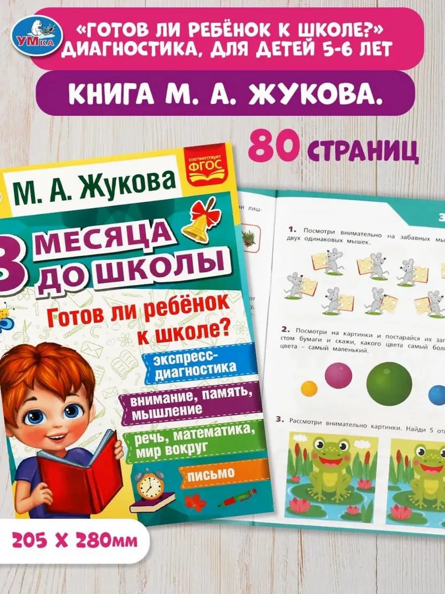 Книга для детей Готов ли ребёнок к школе Жукова