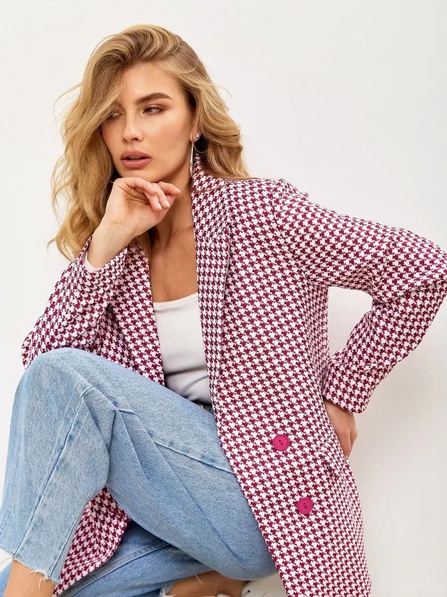 Пиджак оверсайз блейзер удлиненный жакет