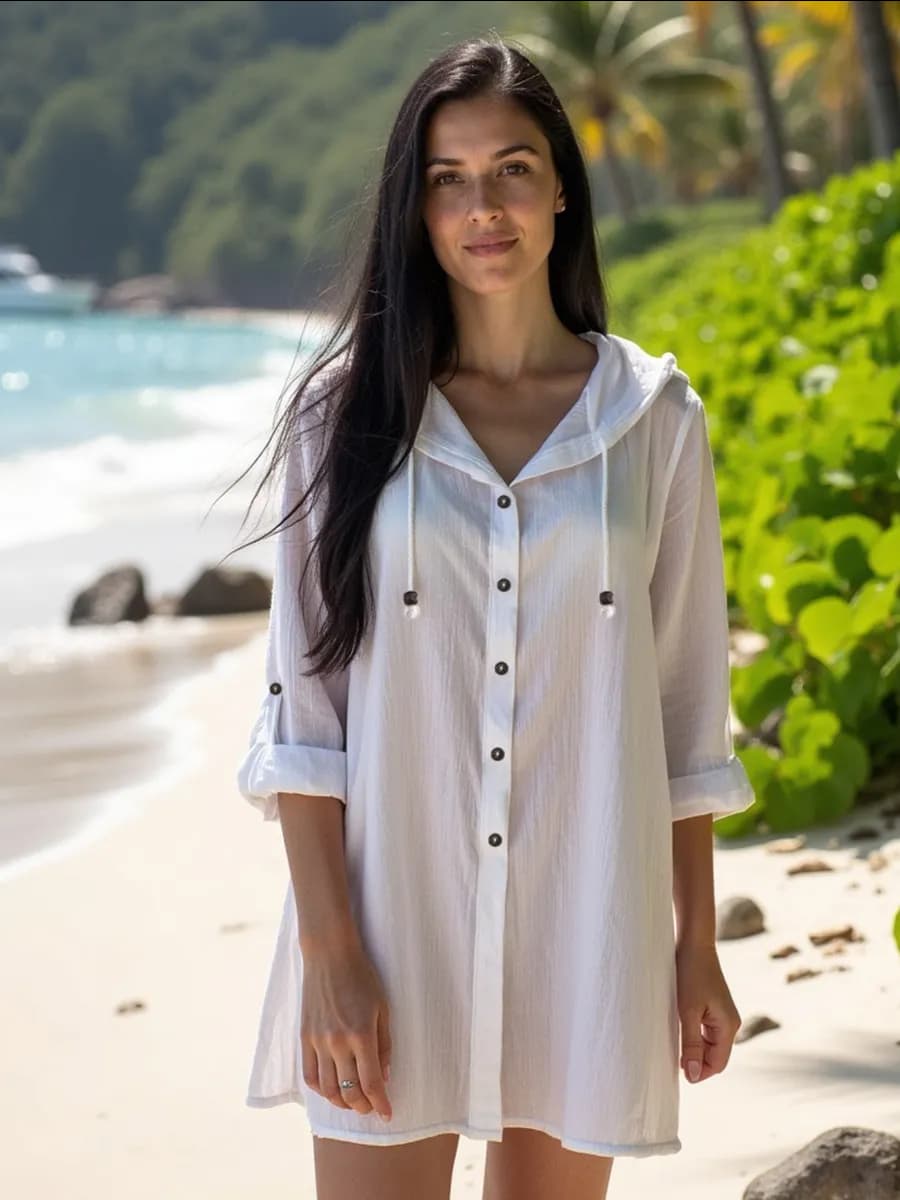 Туника пляжная летняя накидка на купальник