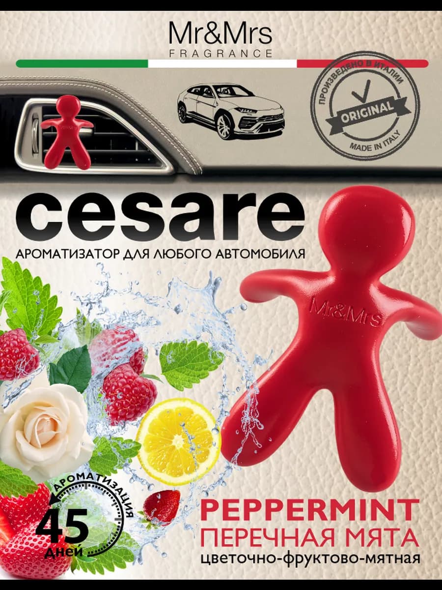 Перечная Мята Ароматизатор в машину человечек Cesare