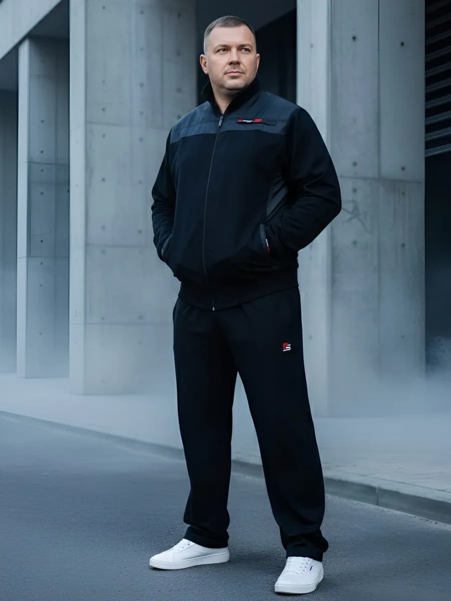 Спортивный костюм больших размеров из хлопка