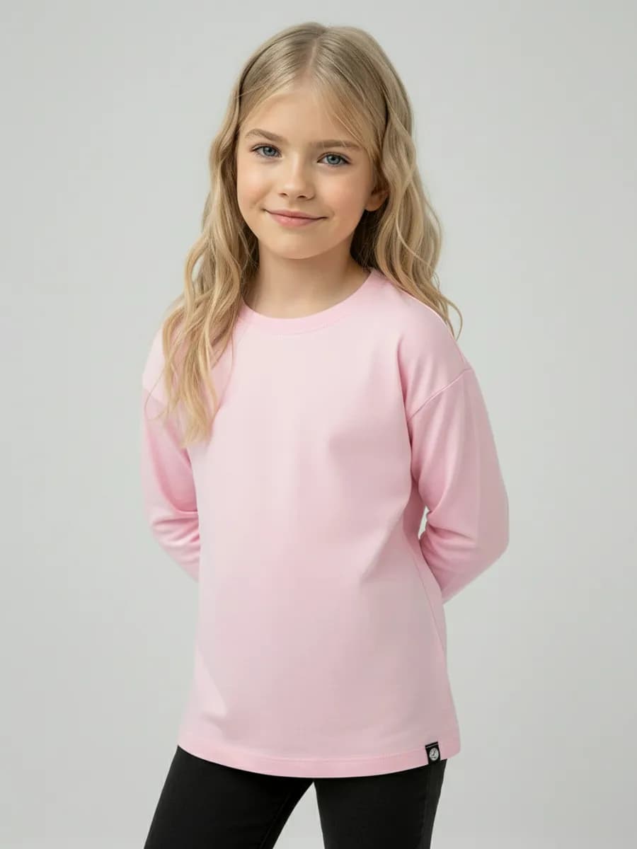 Лонгслив однотонный кофта оверсайз